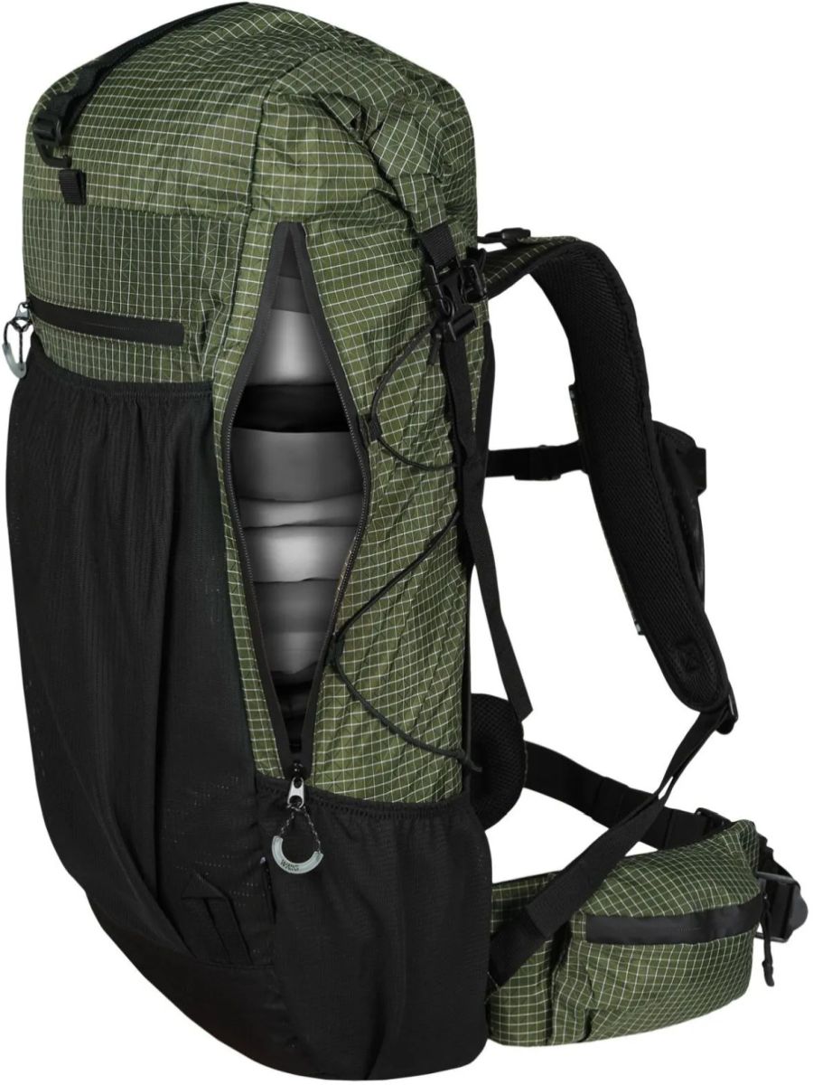 warg camino 55 ultralight backpack review side open terepsport