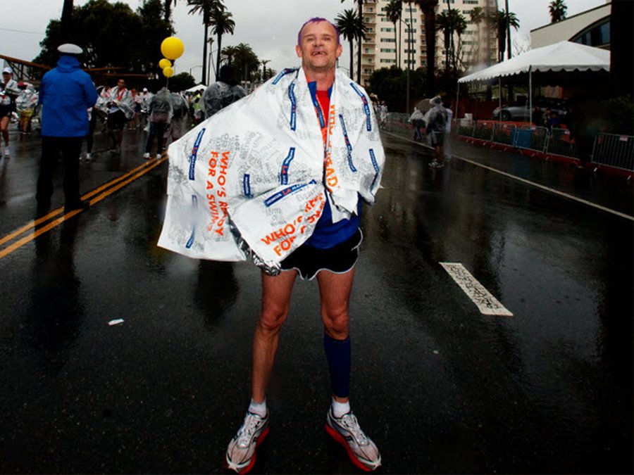 flea marathon runner rainy