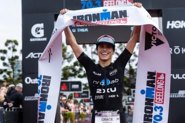 A 2023 Ironman 70.3 Geelong győztesei Grace Thek &eacute;s Mike Phillip (+vide&oacute;)