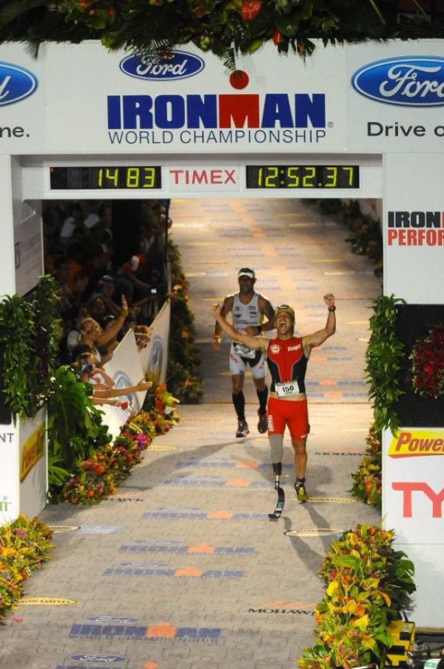 Andre Szücs az Ironman Hawaii befutóján
