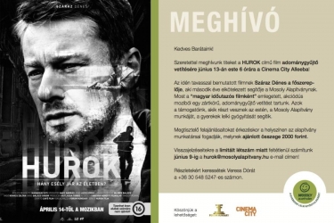 H&aacute;ny es&eacute;ly j&aacute;r az &eacute;letben - a Hurok c&iacute;mű film Sz&aacute;raz D&eacute;nessel