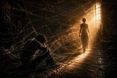 Szabad akarat vagy isteni p&oacute;r&aacute;z? - &Aacute;d&aacute;m &eacute;s &Eacute;va modern dr&aacute;m&aacute;ja a Megsz&aacute;llotts&aacute;g c&iacute;mű filmben.